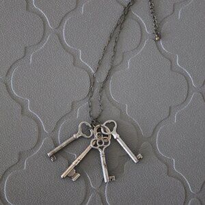 Cast iron skeleton key necklace